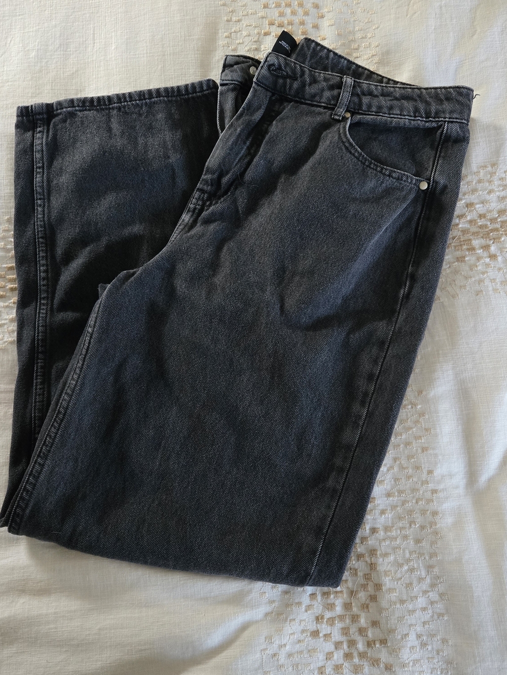 Afends Women's Shelby Long Black Wide Leg Jeans